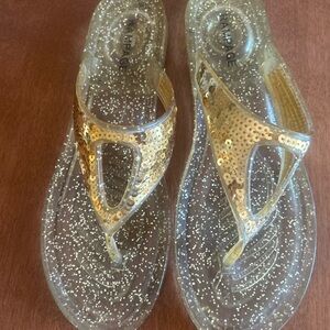 Gold Sequin Women's Sandals